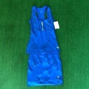 NWT Doue outfit racer tank and skirt both size XS